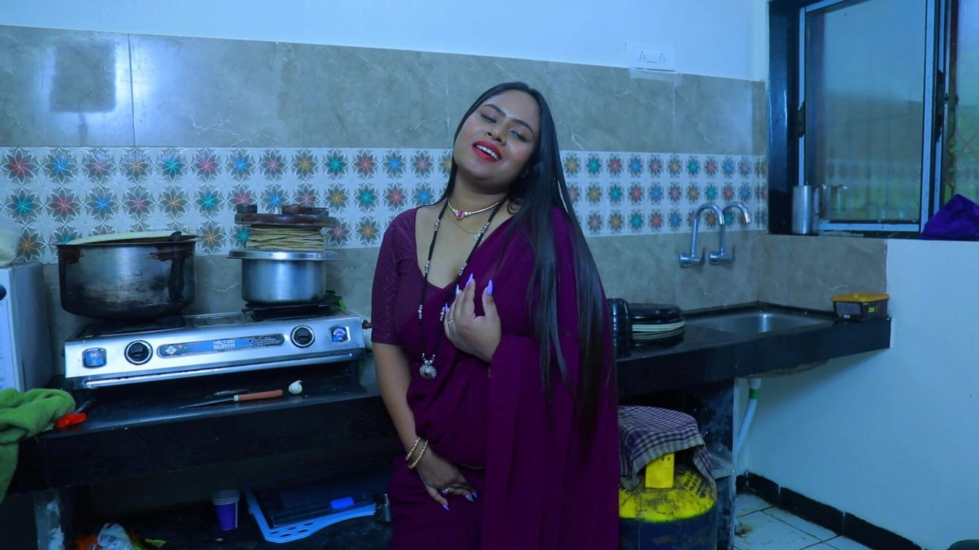 Indian Bhabhi Made Happy by Servant